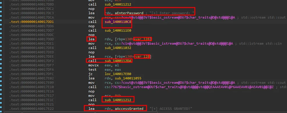main pass logic compare