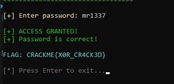 solved password recovered.